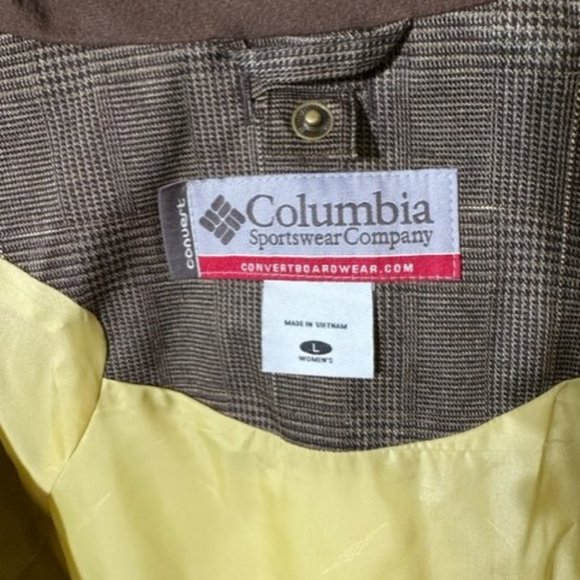 Columbia Convert Brown Gold Snow Jacket Sz L - Picture 11 of 13